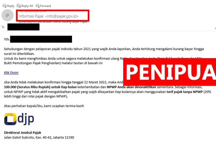 Modus Penipuan Tagihan Pajak Lewat Email, Waspada Klik Ini - Tempo