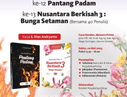 Peluncuran Buku #sayabelajarhidup di Caca Garden Menara Prima 20 Mei 2023