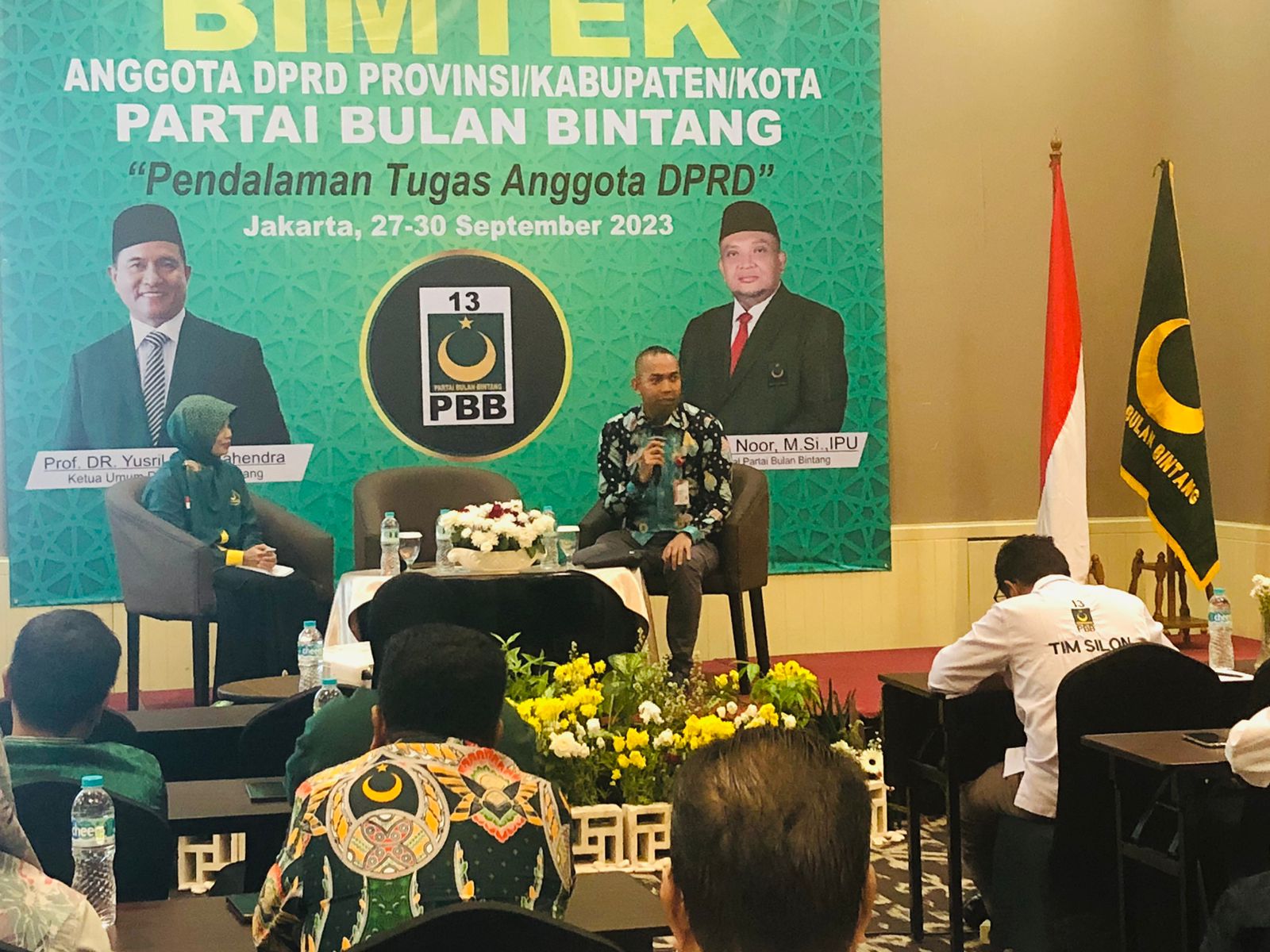 Direktur Sosialisasi dan Kampanye Antikorupsi KPK, Amir Arief Saat Menjadi Narasumber Bimtek DPRD Provinsi, Kabupaten, dan Kota DPP Partai Bulan Bintang di Swiss-Belresidences, Jakarta, Rabu (29/9). (DPP PBB)