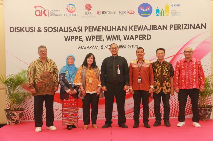 OJK Sosialisasi Pemenuhan Kewajiban Perizinan WPPE, WPEE, WMI, dan WAPERD untuk Menguatkan Integritas Pasar Modal Indonesia. (Doc.Ist)